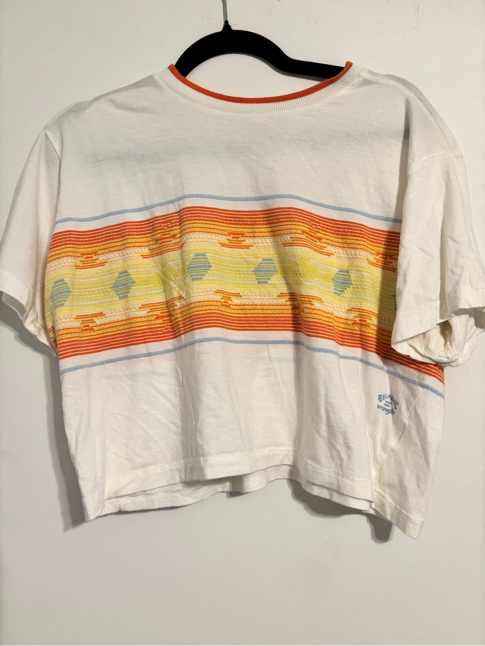 Billagbong x Wrangler with Orange & Yellow Southwestern Stripe Crop Top